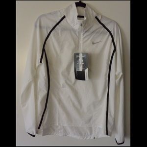 NIKE Wind 1/2 Zip Jacket White - Women's L