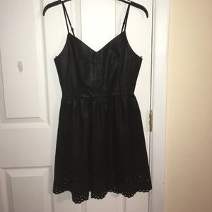 Forever 21 black leather dress