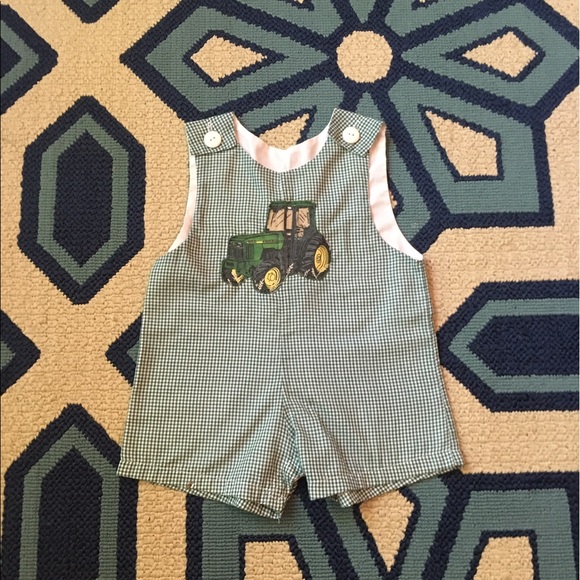 💙 Handmade John Deere tractor farmer onesie - Picture 2 of 4