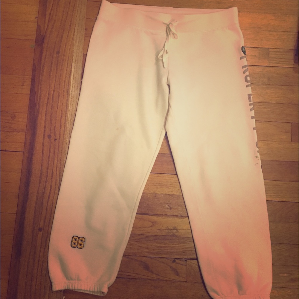 Vintage White PINK Capri Sweatpants