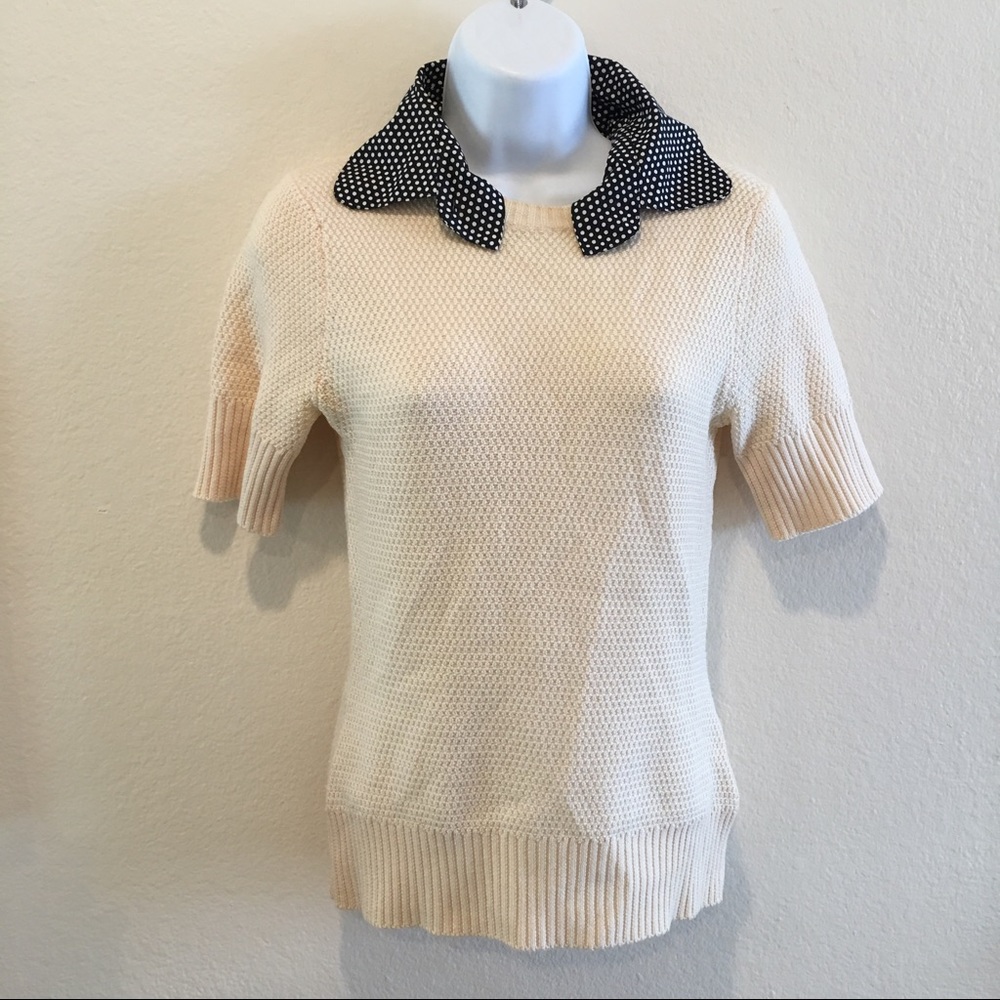 Tory Burch Wool Detachable Collar Sweater Top - Picture 3 of 8