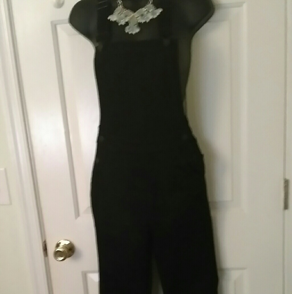 black bib overalls