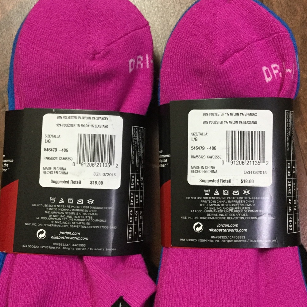 Nike Jordan Dri-FIT Socks (2x Pack of 3) - Picture 2 of 2