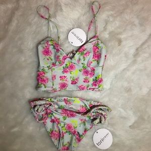 NWT Tori Praver Floral two piece bikini