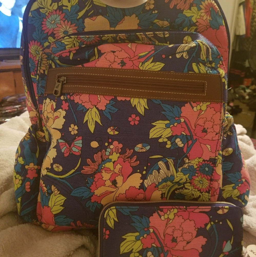 backpack, wallet and crossbody
