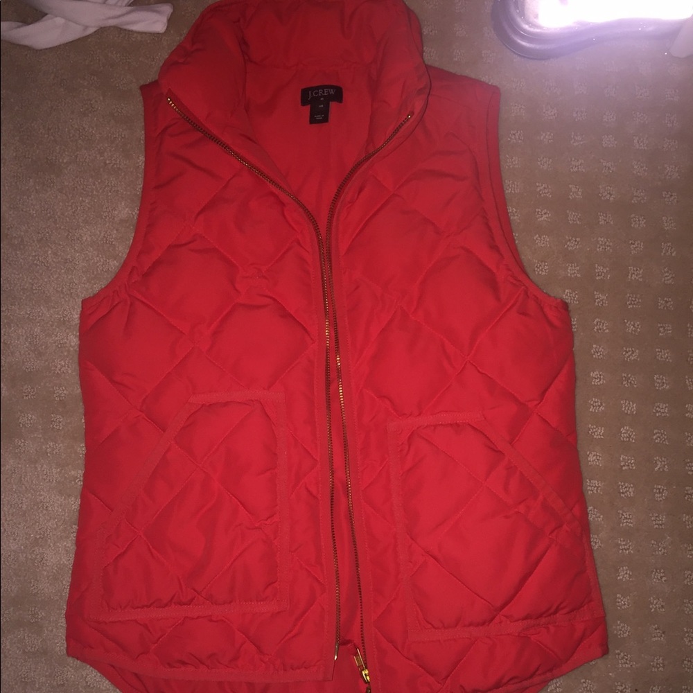 J crew red vest