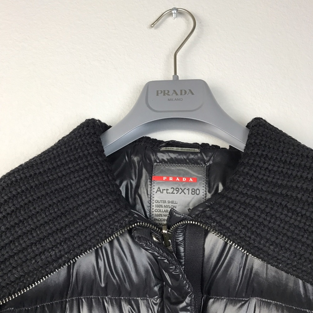 Prada Black Nylon Puffer Parka Coat Down Jacket - Picture 3 of 7