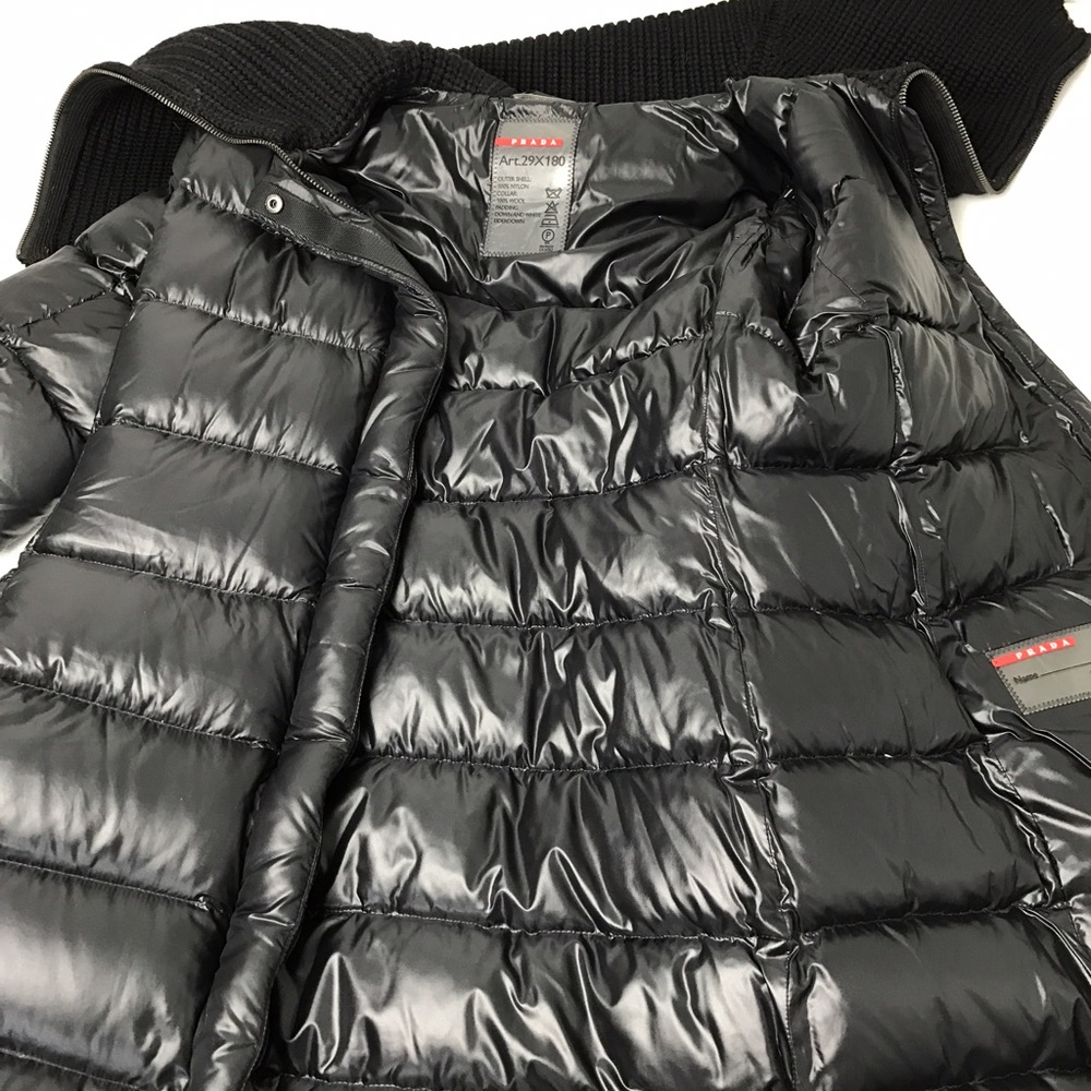 Prada Black Nylon Puffer Parka Coat Down Jacket - Picture 4 of 7