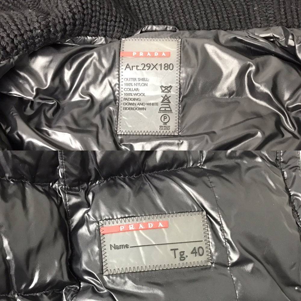 Prada Black Nylon Puffer Parka Coat Down Jacket - Picture 6 of 7