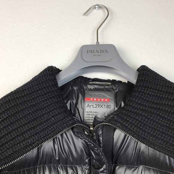 Prada Black Nylon Puffer Parka Coat Down Jacket - Picture 3 of 7