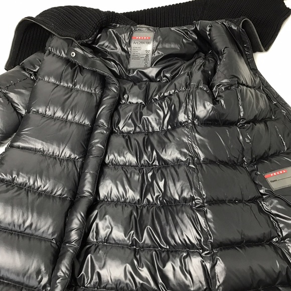 Prada Black Nylon Puffer Parka Coat Down Jacket - Picture 4 of 7
