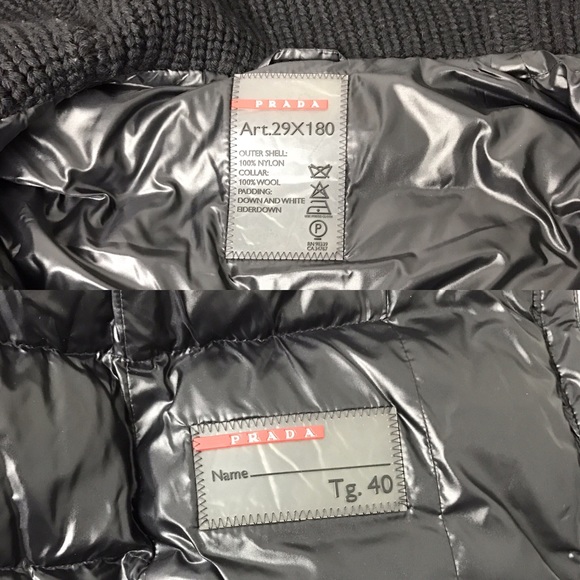 Prada Black Nylon Puffer Parka Coat Down Jacket - Picture 6 of 7