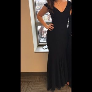 Betsy & Adam Black Mermaid Gown