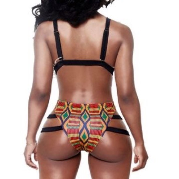 Aztec Print High Waist 2pc Bikini Set - Picture 6 of 6