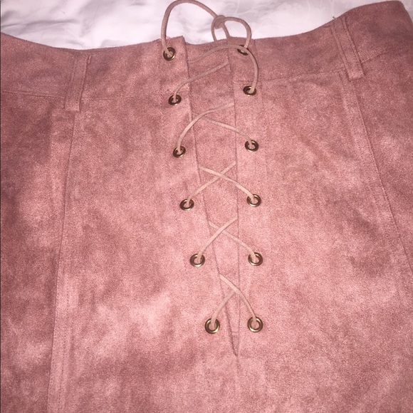 Never worn suede lace up skirt - Picture 2 of 4