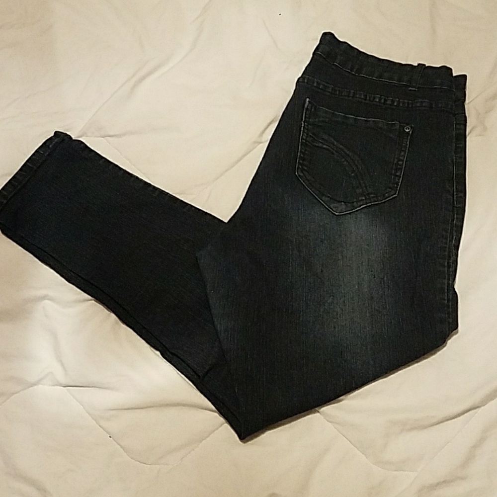 Dark blue jeans