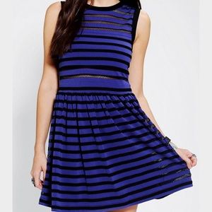 Urban Outfitters black and blue mesh dress