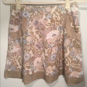 Floral cotton skirt