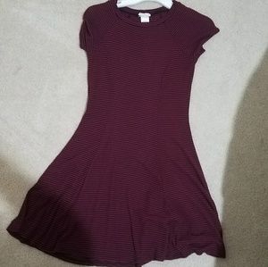 SALE Red and Black Striped Dress