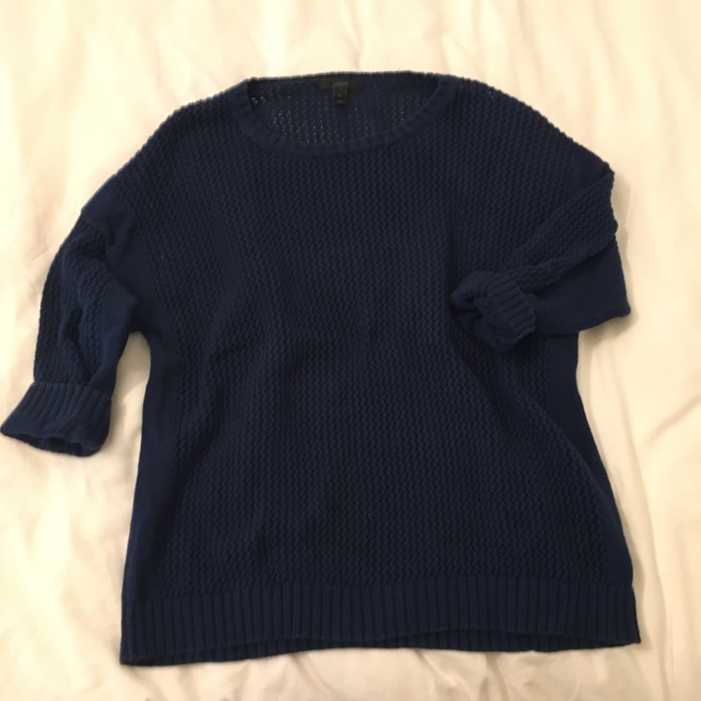 J.Crew open knit pullover sweater