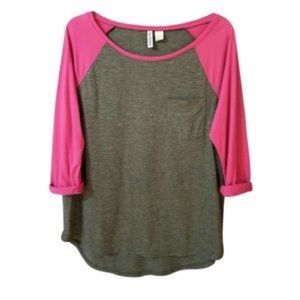 Cute H&M Pink Baseball Tee