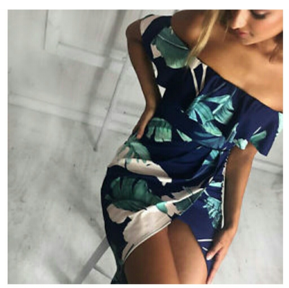 off the shoulder wrap dress