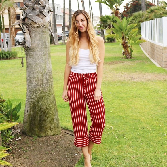 red striped pants - Picture 3 of 4