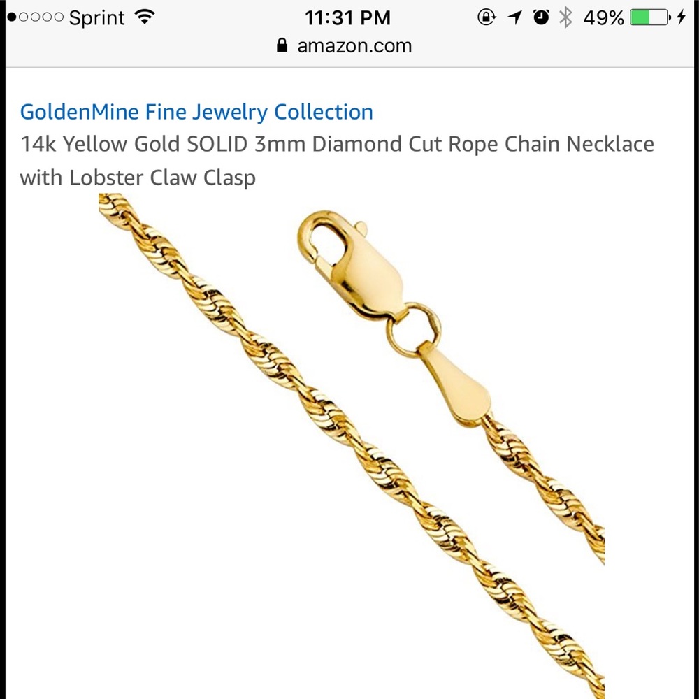 14k gold rope chain