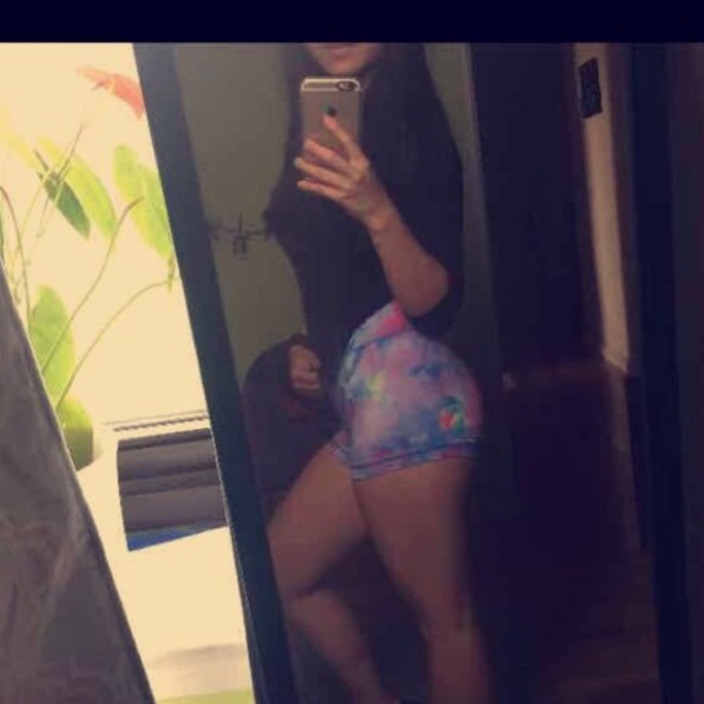 SOLD* M Spandex Watercolor Shorts