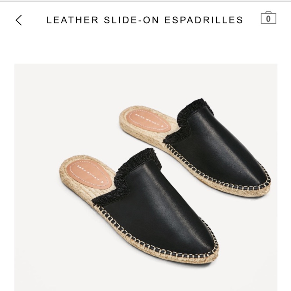 NWOT Leather Espadrilles