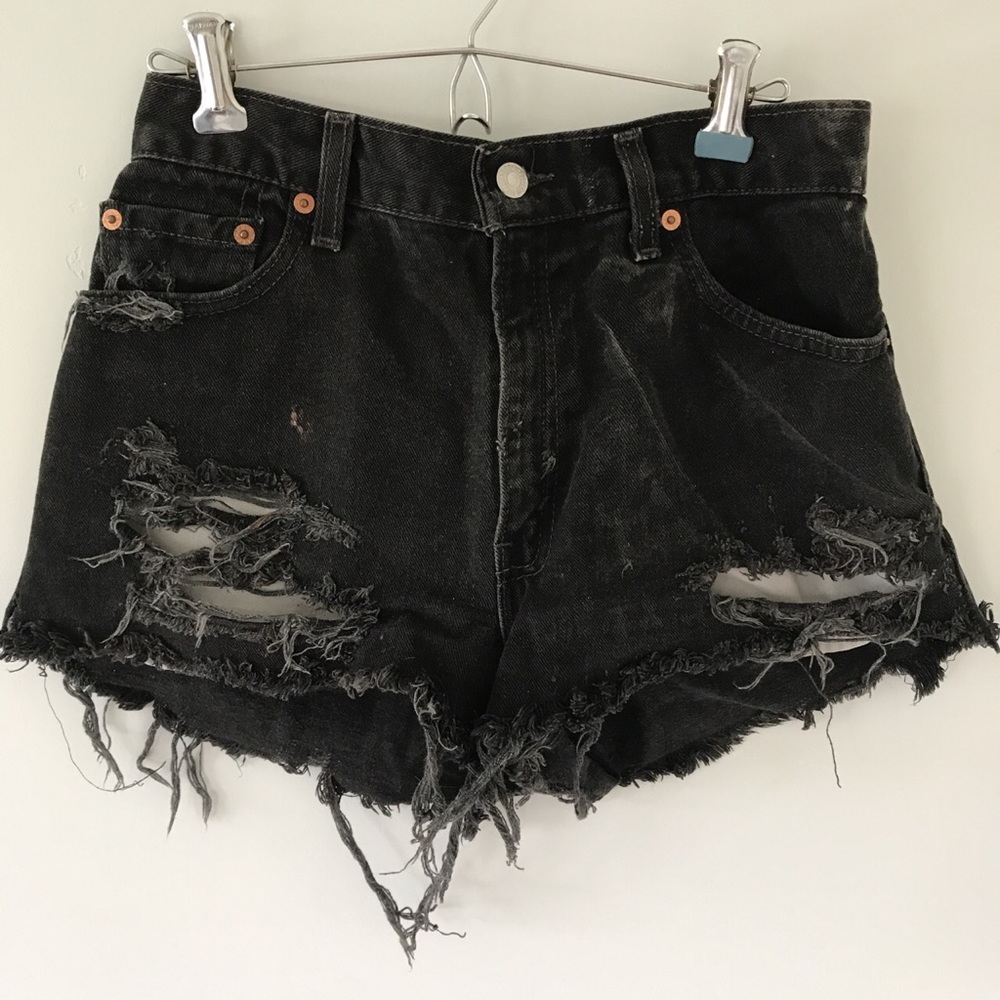 Levi's vintage distressed denim shorts
