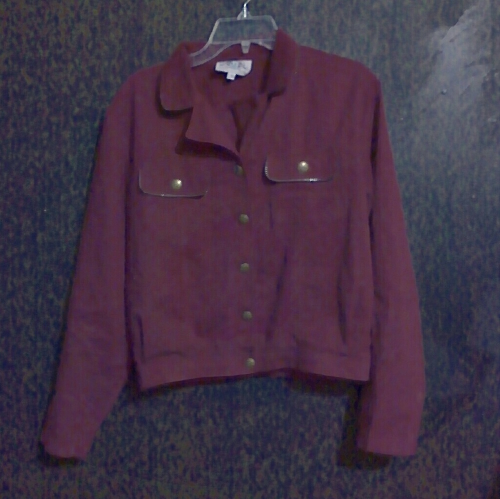 Maroon 90s jacket