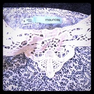 Maurices Small floral and lace tank (BoGO)