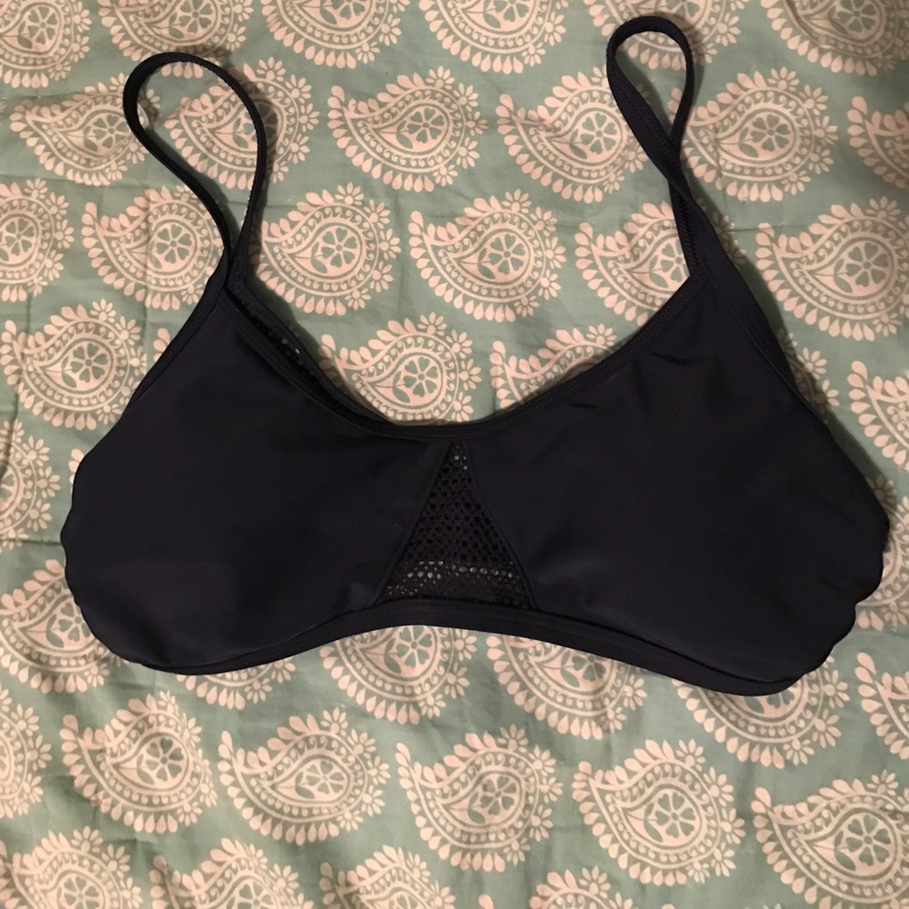 Navy Mesh Bikini Top