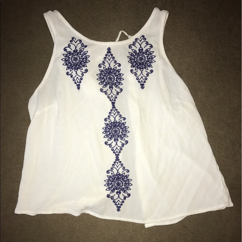 Open back tank top