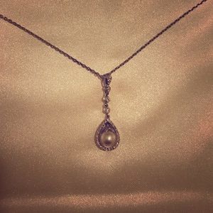 Neil Lane Cultured Pearl Necklace Sterling Silver