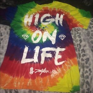 HIGH ON LIFE tie dye graphic tee