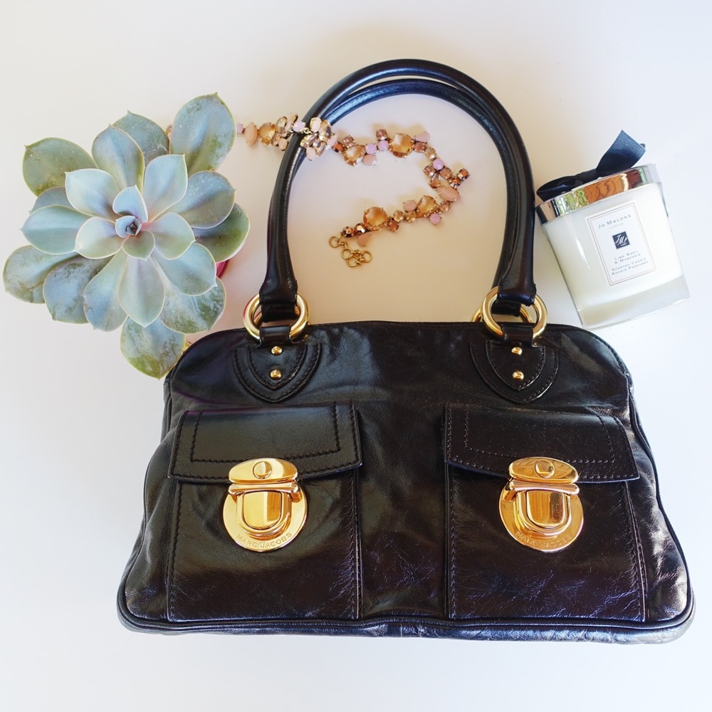March Jacob's Black Leather Satchel