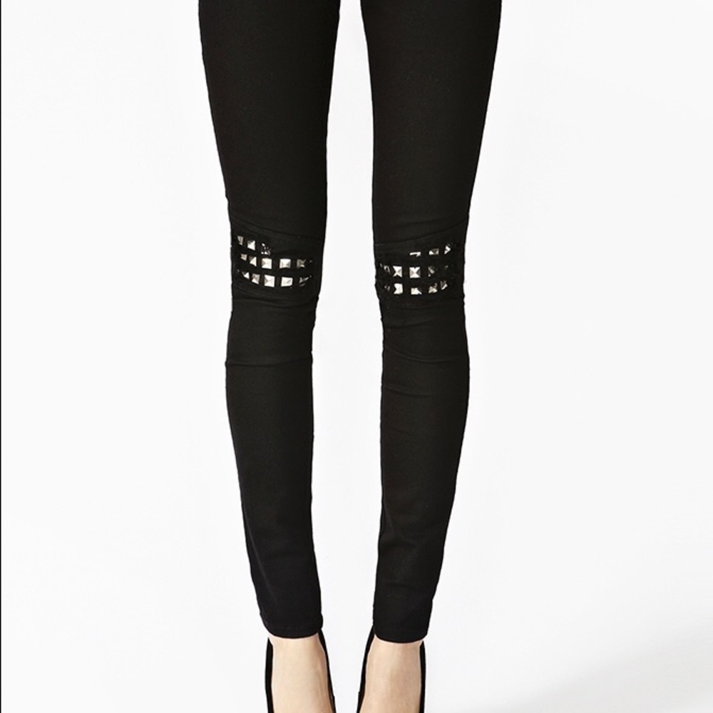 Nasty Gal studded skinny jeans