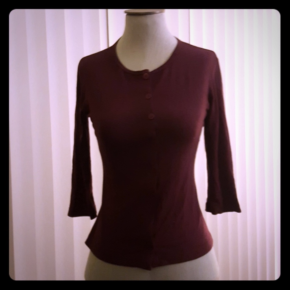 XI purple cardigan