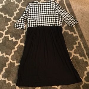 Ulla Popken Dresses - Houndstooth-Bodice Dress Ulla Popken Dresses - Houndstooth-Bodice Dress