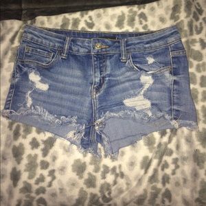 Light denim shorts