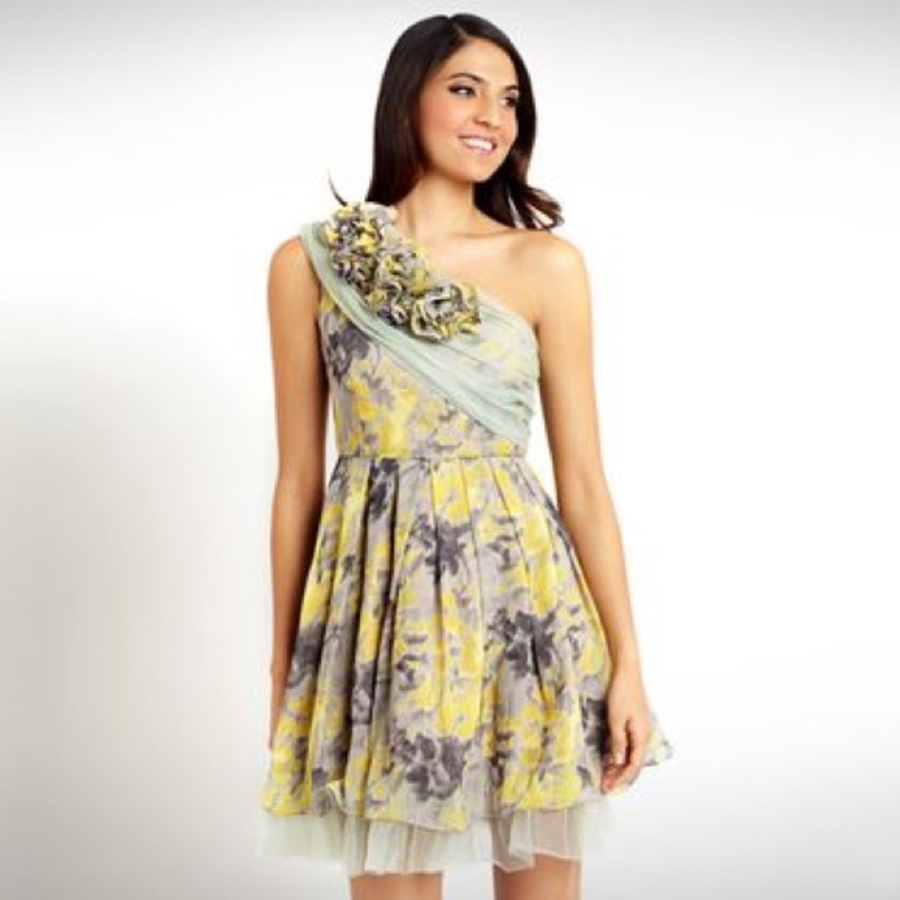 NWT Ryu Chiffon One Shoulder Dress size Medium