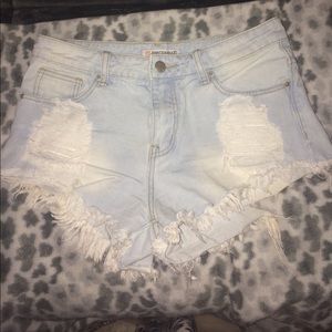 Light wash denim jeans