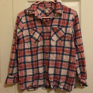 Red and blue plaid flannel