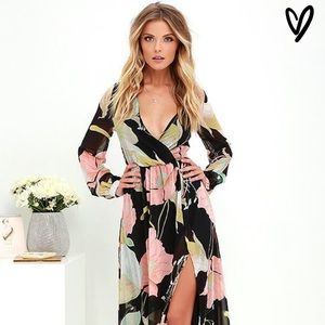 Lulu's Long sleeve floral dress