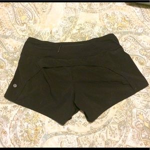 Black Longer Lululemon Run Times Active Short 8