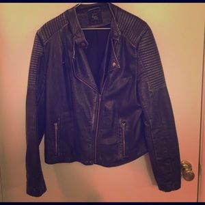 Faux leather biker jacket from Cotton On!
