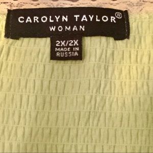 Tops - Stretchy Chartreuse Tee w/Lacy Trim Tops - Stretchy Chartreuse Tee w/Lacy Trim