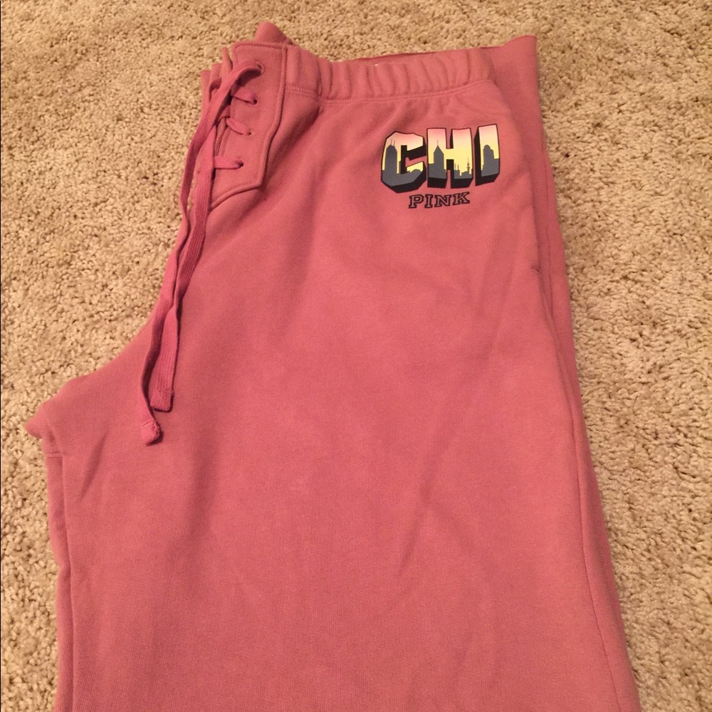 PINK Lace-Up Boyfriend Pant